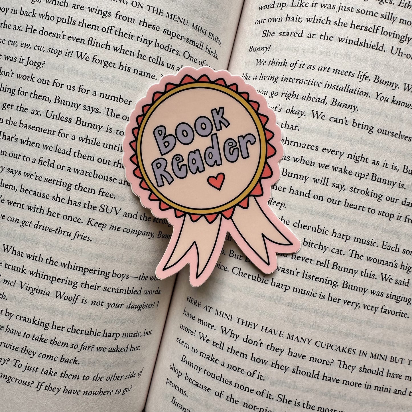Book Reader Ribbon Sticker