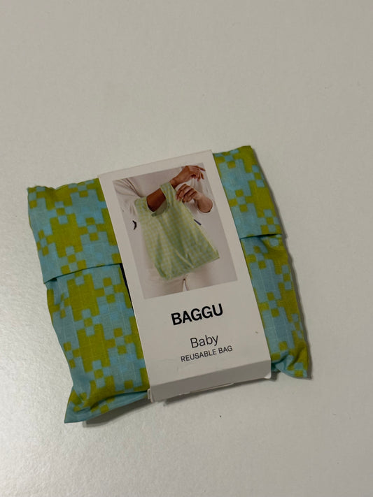 Mint Pixel Gingham Baby Reusable