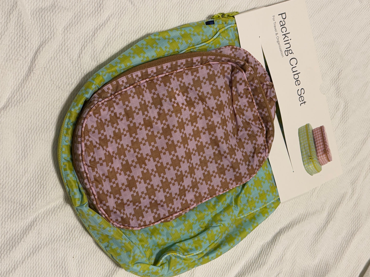 Gingham Pixel Packing Cubes NTW