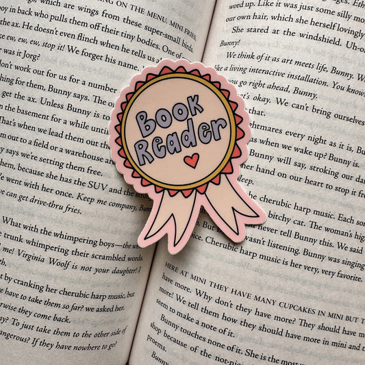 Book Reader Ribbon Sticker