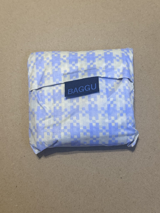 Blue Gingham Pixel Standard NWOT